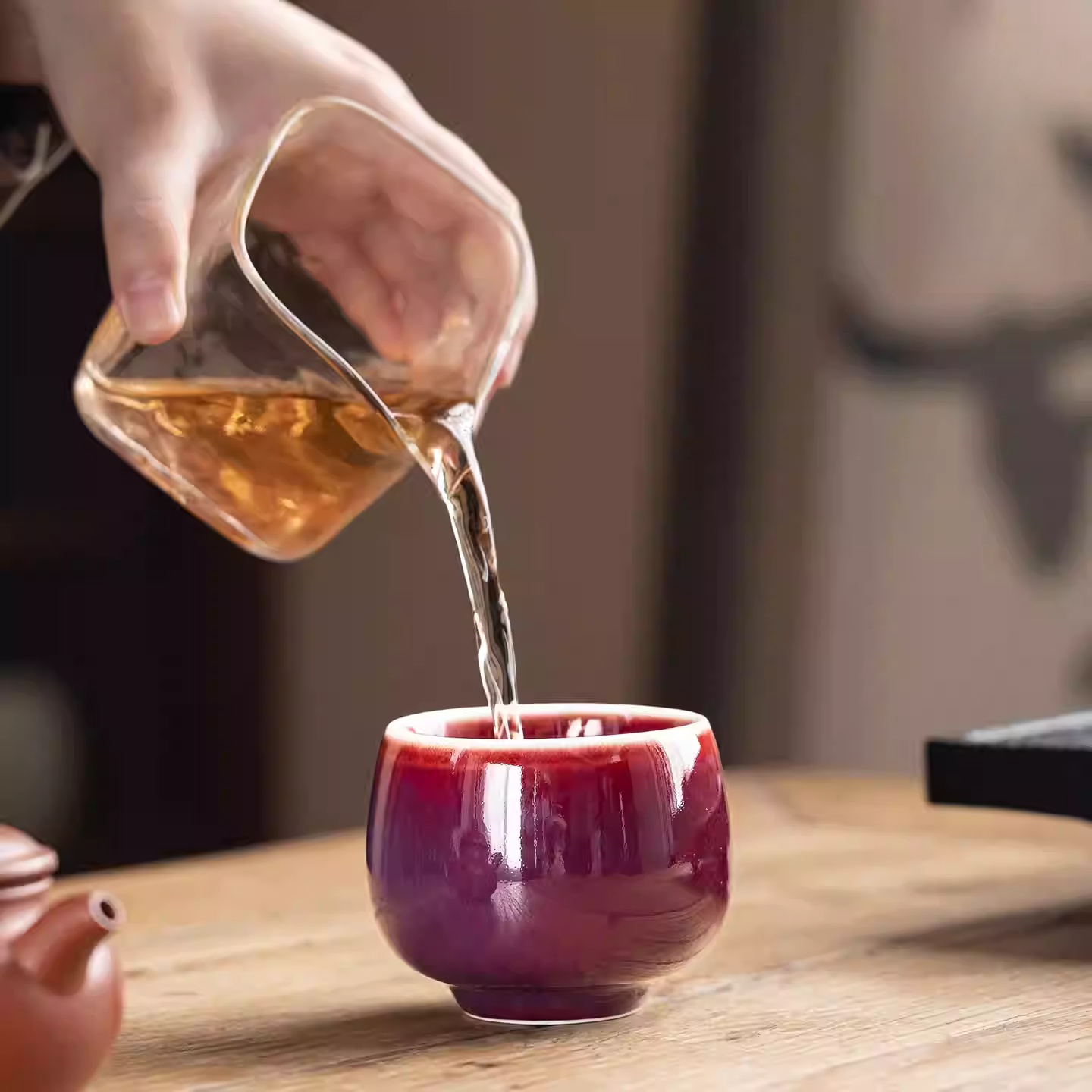 禅定杯高端主人杯礼品窑变功夫茶具董事长茶杯